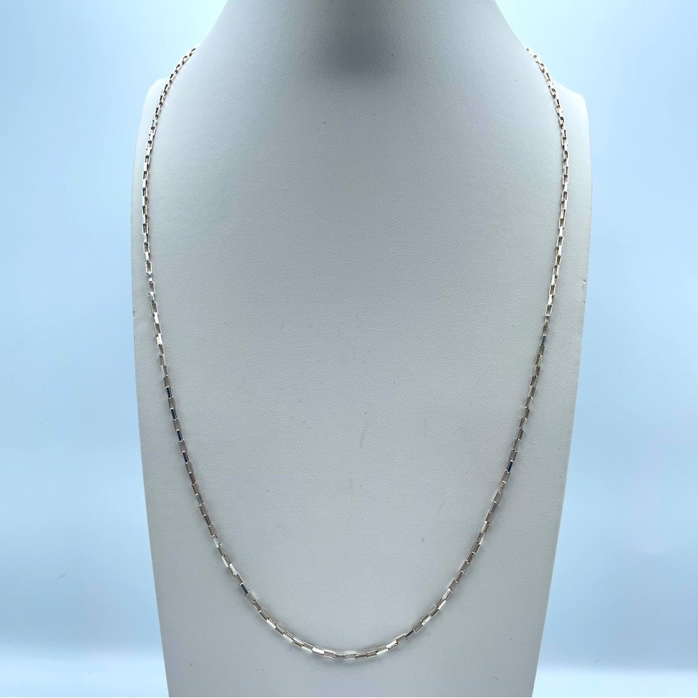 Classic 925 Sterling Silver Rectangular Paperclip… - image 2